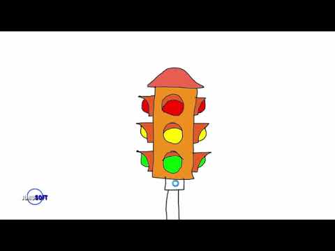 480x360 Traffic Light Drawing Coloring Pages Red Yellow Green