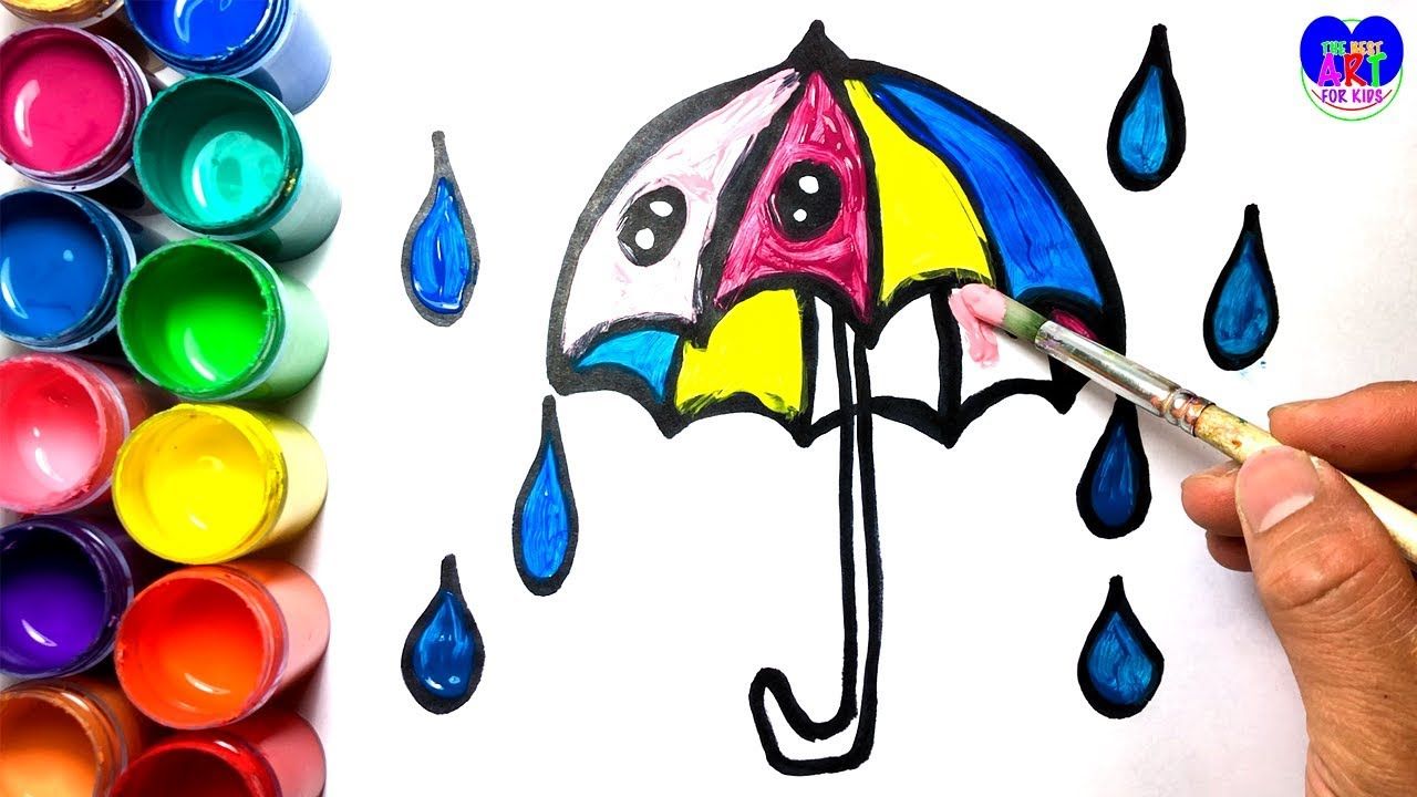 1280x720 Learn Drawing And Coloring Umbrella And Luggage The Best Art