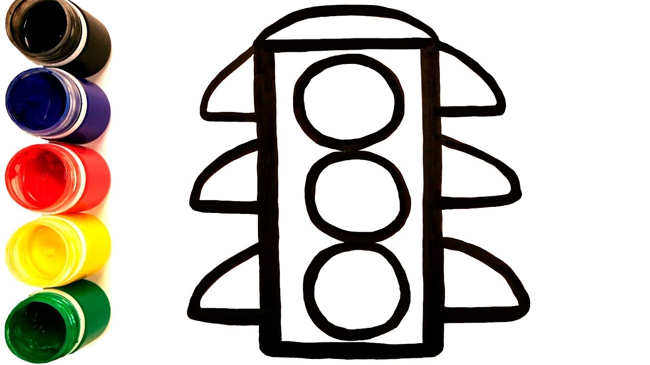 1280x720 Traffic Light Drawing And Coloring For Kids Colorful World