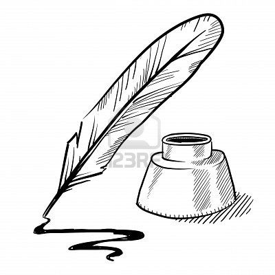 400x400 Stock Illustration Bloggingusiness Stuff Quill, Ink, Pen