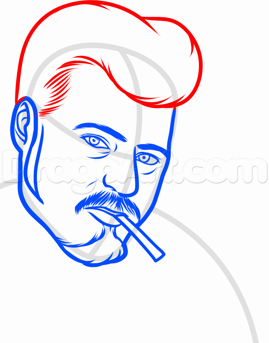 915x1166 How To Draw Ricky From Trailer Park Boys, Step