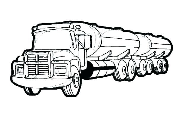600x383 Truck And Trailer Colouring Pages Pickup Coloring Pages Amazing