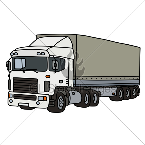 Trailer Truck Drawing | Free download on ClipArtMag