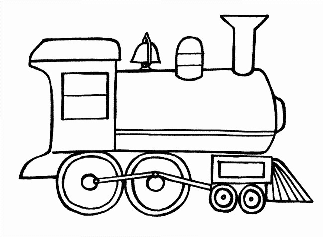 650x476 Simple Train Coloring