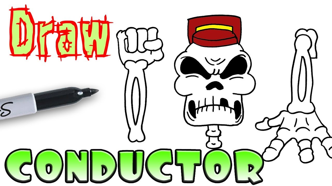 1280x720 How To Draw Skull Conductor Cuphead