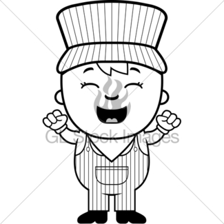 325x325 Train Conductor Sitting Gl Stock Images