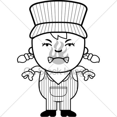 500x500 Angry Train Conductor Gl Stock Images