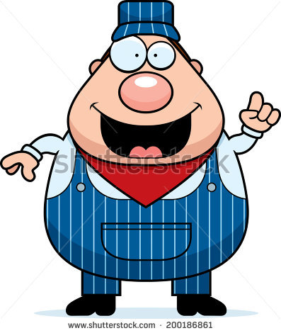 397x470 Cartoon Train Conductor Group With Items