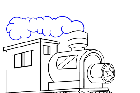 450x300 Collection Of Free Train Drawing Smoke Download On Ui Ex