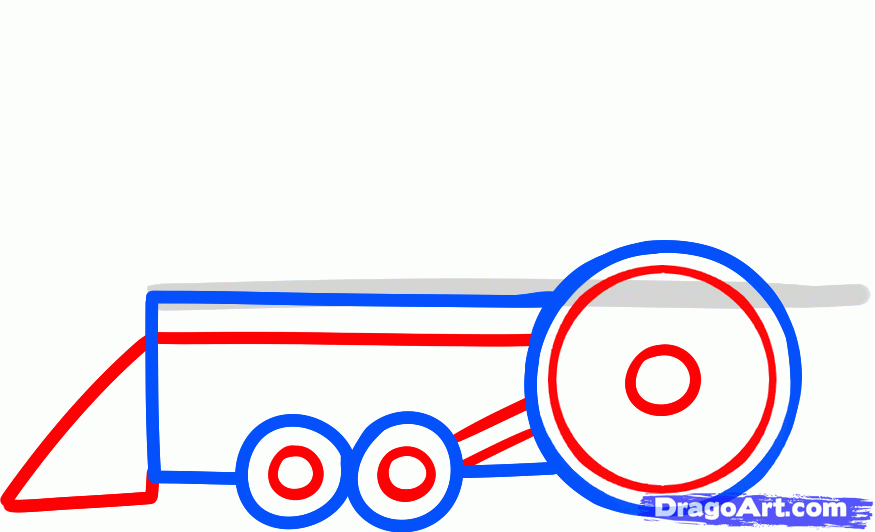 875x532 How To Draw A Cartoon Train, Step