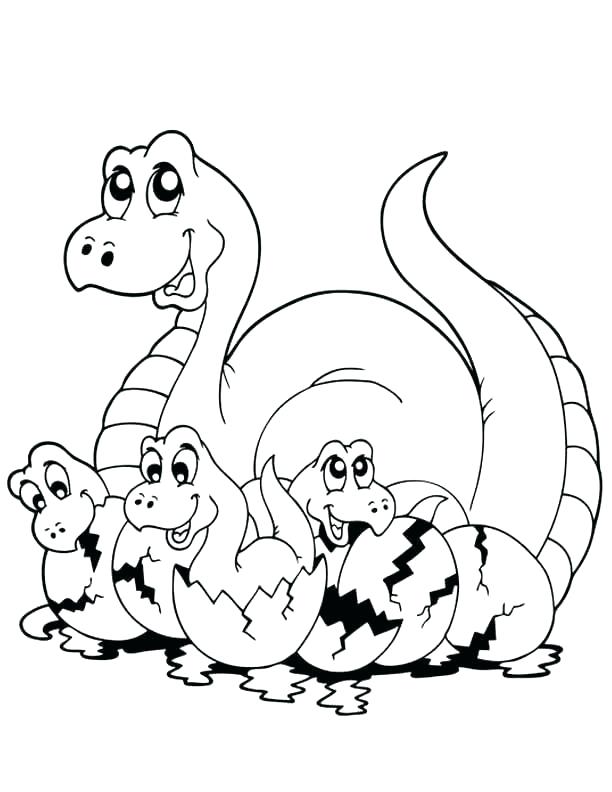 612x792 Dinosaur Cartoon Coloring Pages