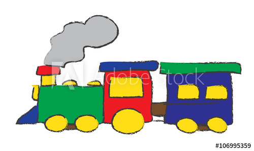 500x298 Short Train Drawing