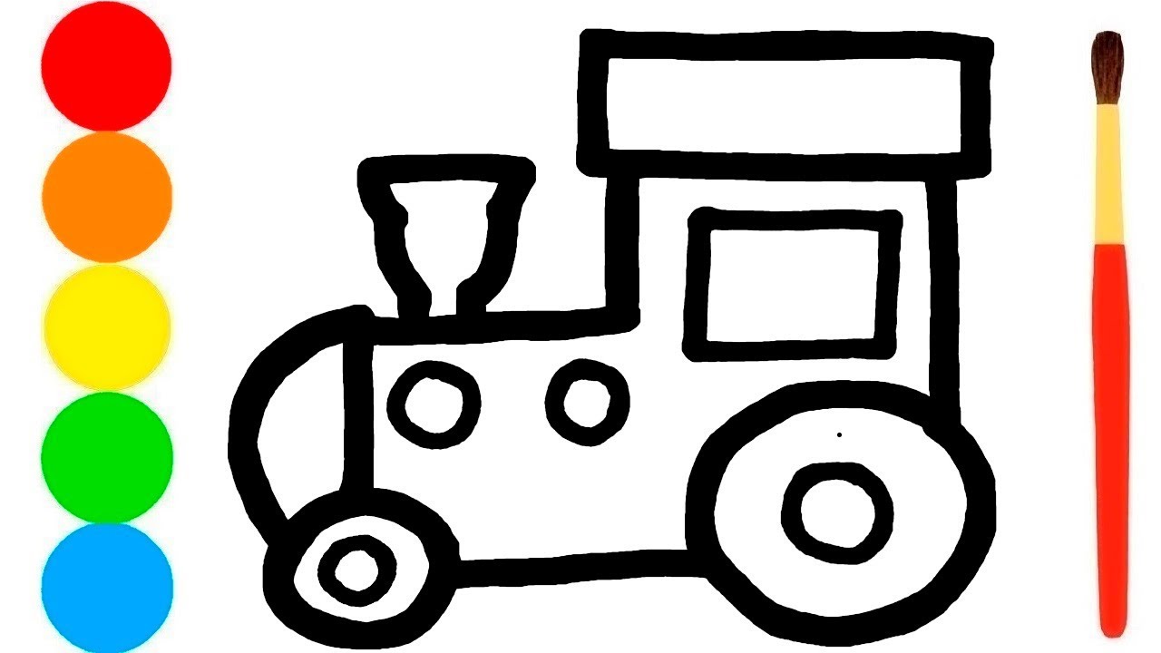 1280x720 Toy Train Coloring And Drawing For Kids Toy Art Show