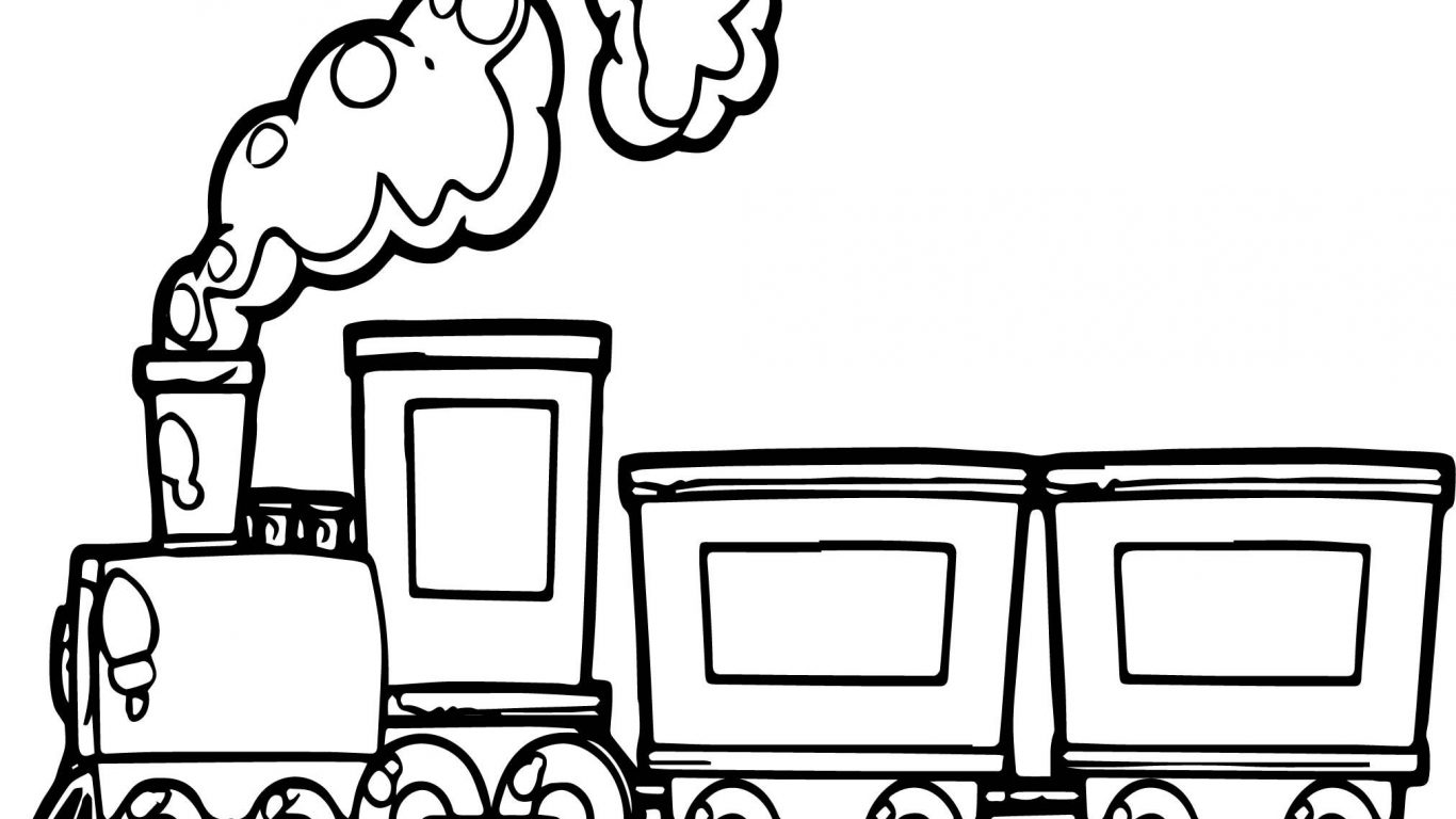 1366x768 Train Colouring Pages Printable Christmas Coloring Station
