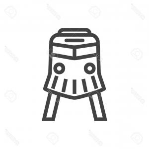 300x300 Photostock Vector Isolated Train Outline Symbol On Clean