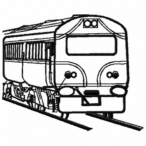 500x500 Train Car Outline Embroidery Designs, Machine Embroidery Designs