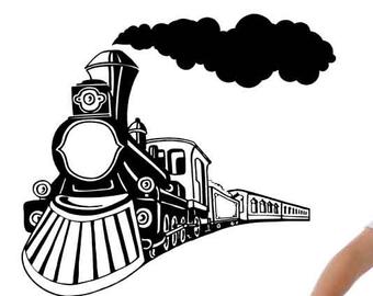 340x270 Train Engine Decal Etsy