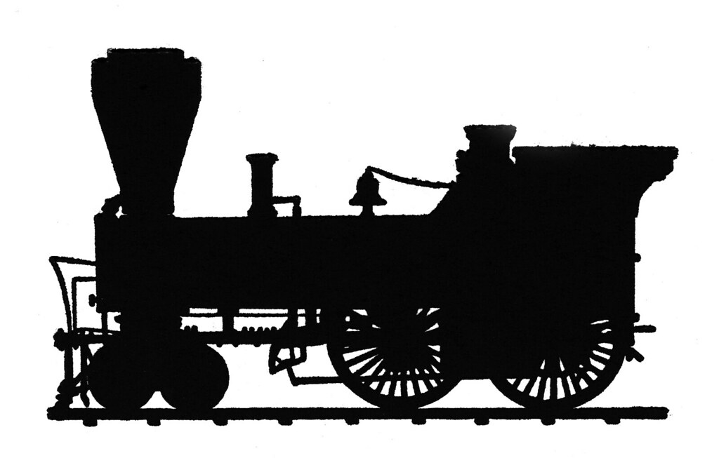 1024x653 Train An Old Silhouette Drawing Of A Steam Engine Useful