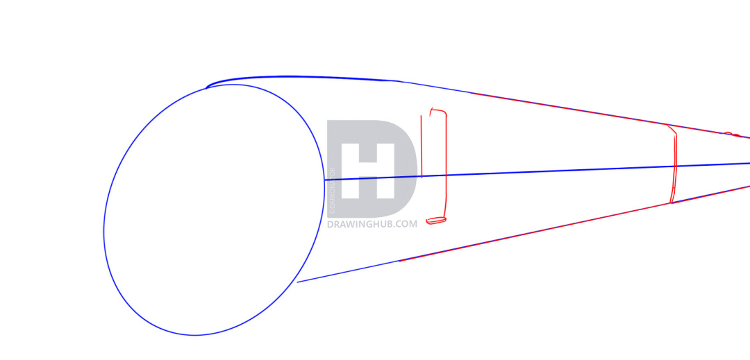 1080x519 How To Draw A Bullet Train, Step