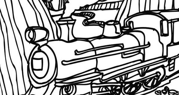 600x320 Free Printable Mountain Coloring Pages Inspirational Train Outline
