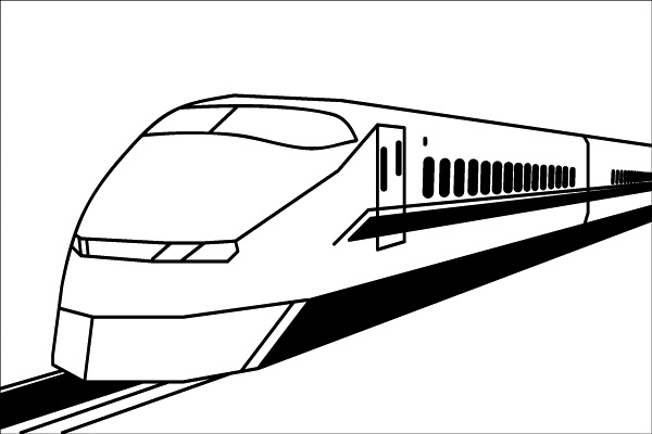 600x400 Train Drawing