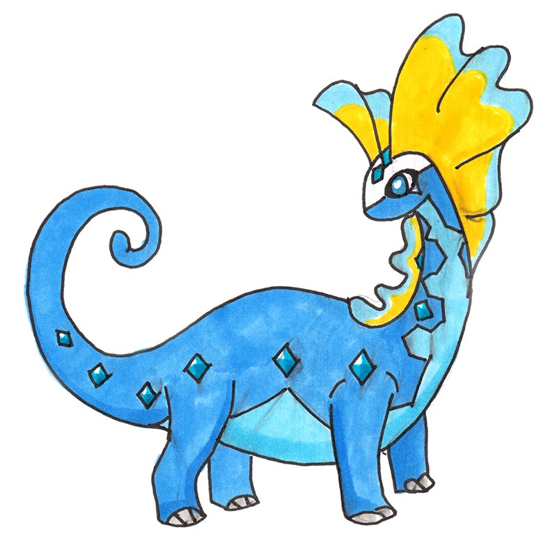 800x800 Aurorus Pokemon Pencil Drawing