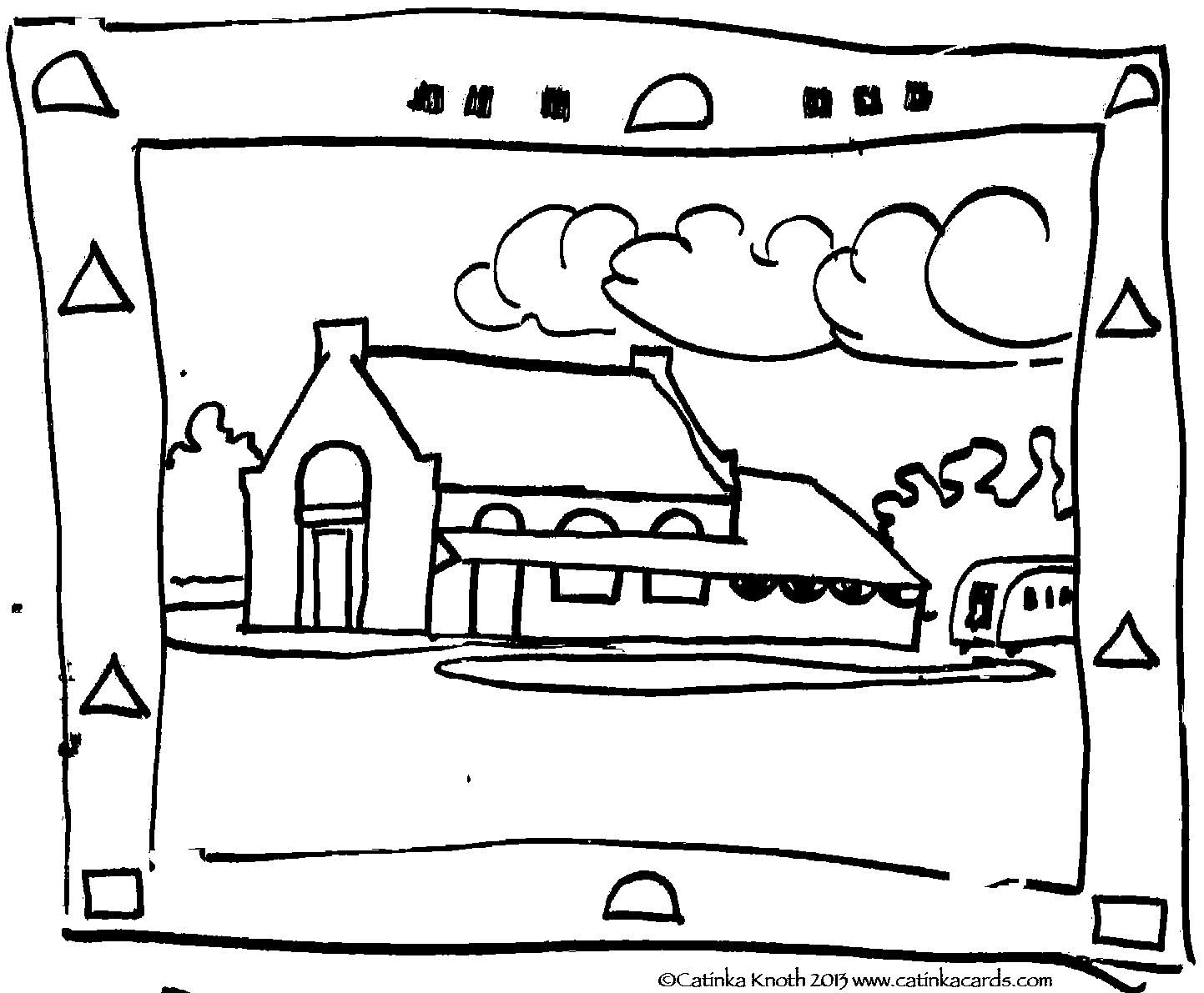 1443x1191 Childrens Drawing Train For Free Download