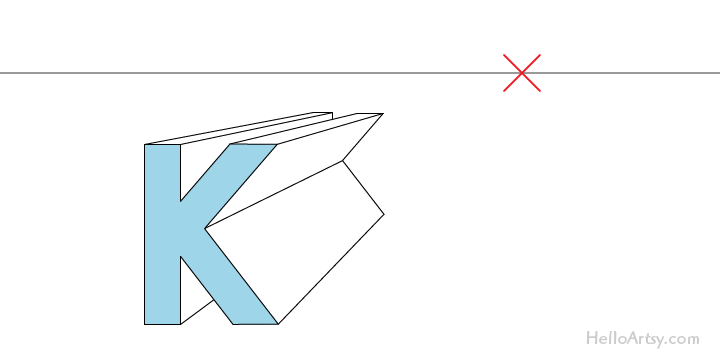 720x360 One Point Perspective Drawing Step