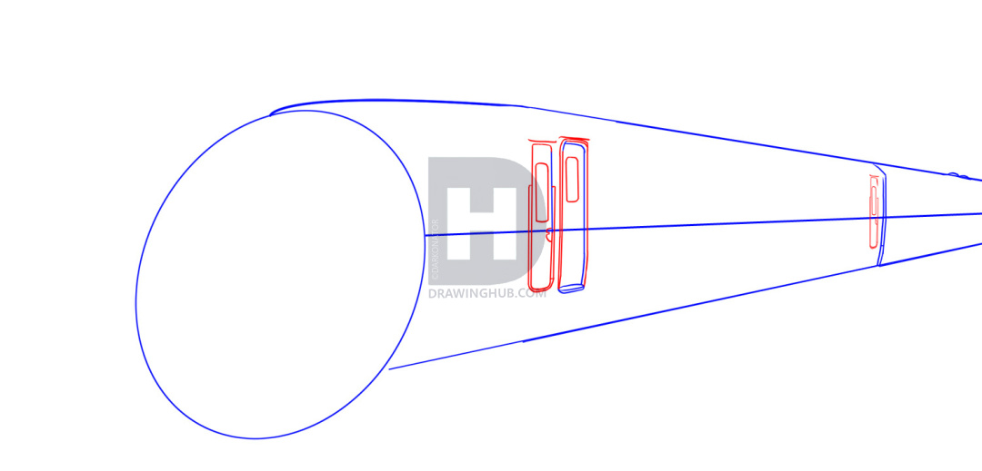 1080x519 How To Draw A Bullet Train, Step