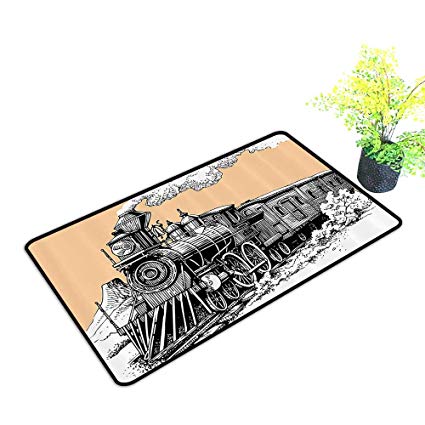 425x425 Gmnalahome Waterproof Indoor Door Mat Vintage Wooden