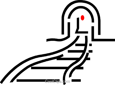 480x354 Train Tracks Royalty Free Vector Clip Art Illustration