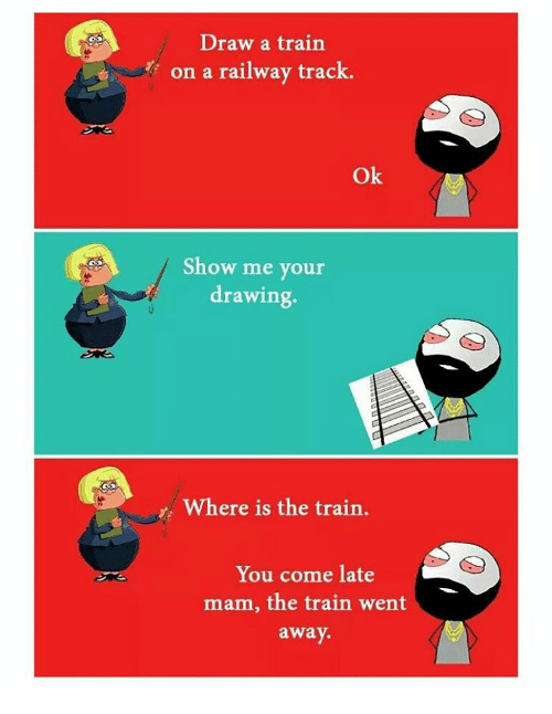 500x646 Draw A Train On A Railway Track Ok Show Me Your Drawing Where Is