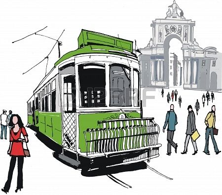450x395 stock vector in al's portugal sketches lisbon tram