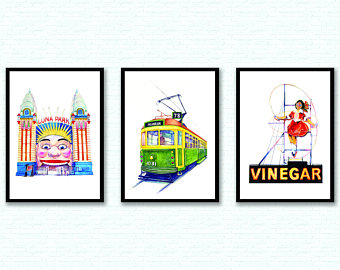 340x270 tram painting etsy