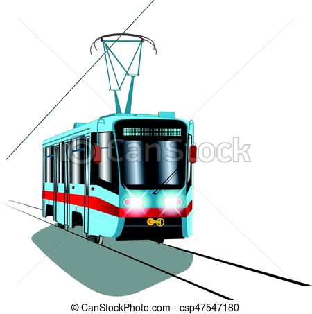 450x453 blue tram with red stripe