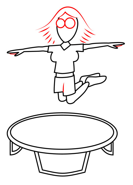 450x624 Drawing A Cartoon Trampoline