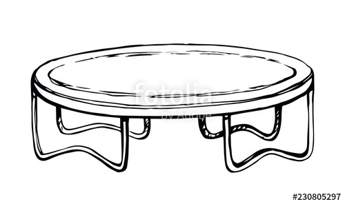 500x296 Trampoline Vector Drawing Stock Image And Royalty Free Vector