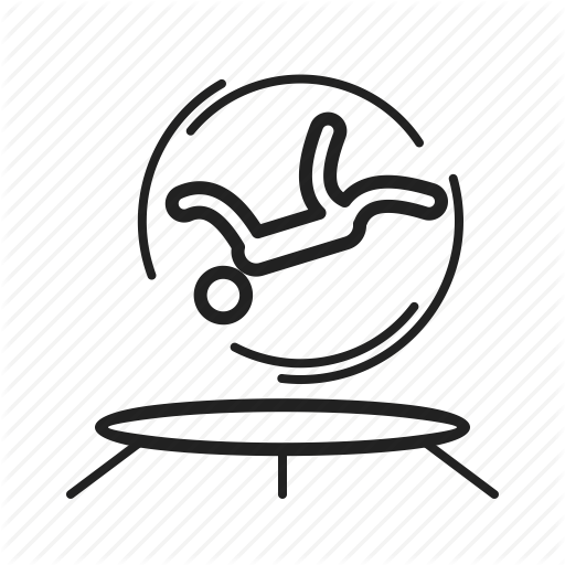 512x512 Circus, Funny, Happy, Jump, Jumping, Person, Trampoline Icon