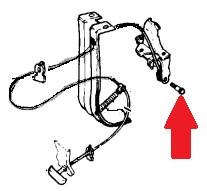 207x191 Hood Release Cable Pin, Used, Trans Am Firebird