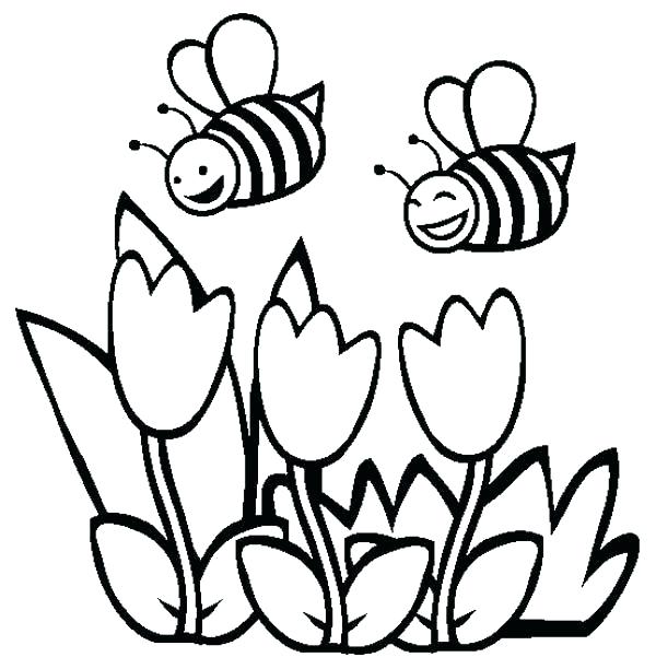 600x612 Coloring Pages Draw A Bee Bumble