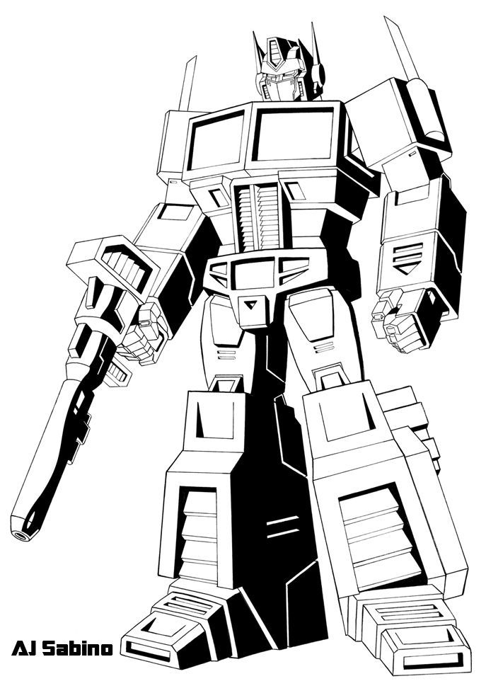 687x986 Coloring Book Optimus Prime Coloring
