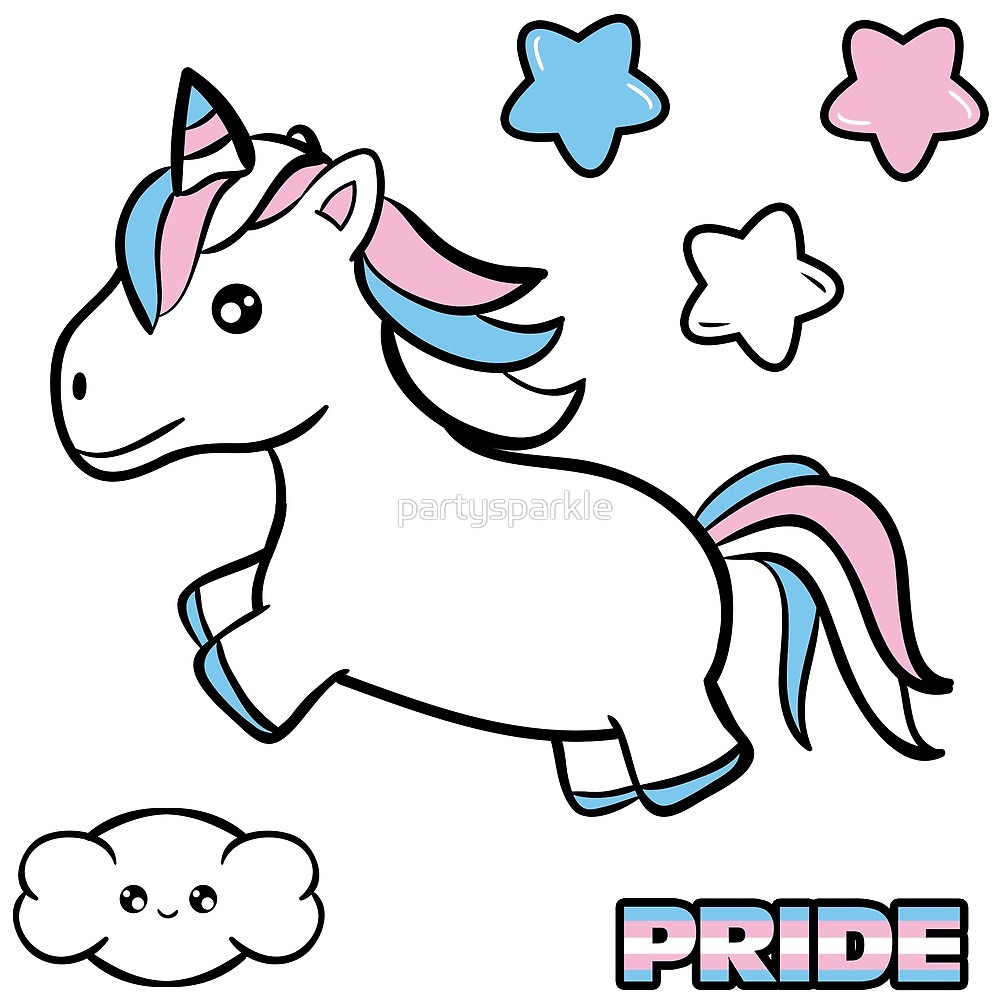 1000x1000 transgender pride unicorn