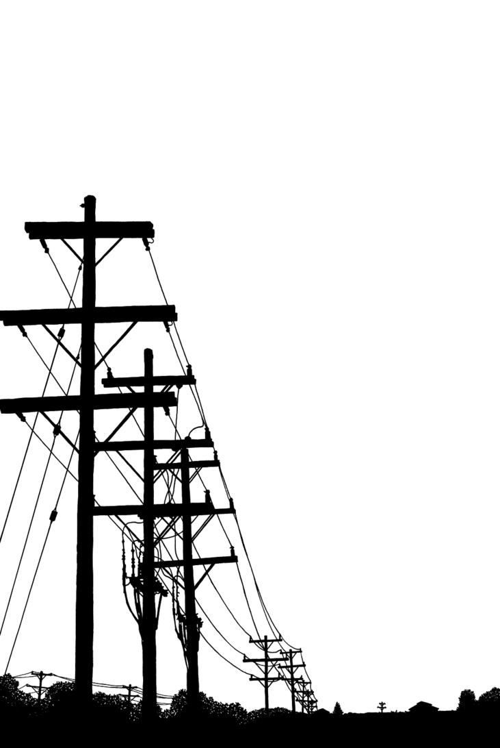 731x1092 Power Lines Drawing