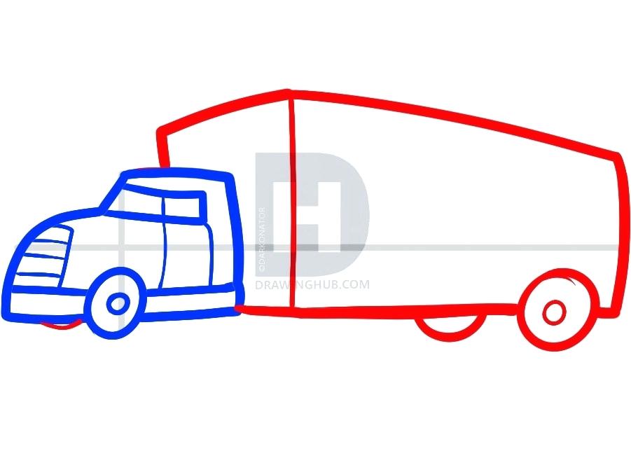 901x654 Box Truck Drawing