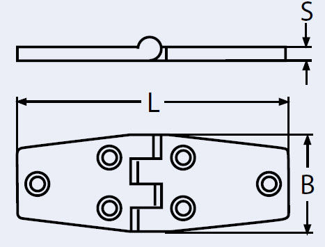 467x355 Boat Hinge Universal Trap Door