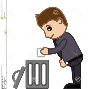 300x300 Photostock Vector Man Holding Garbage Bag Vector Sohadacouri