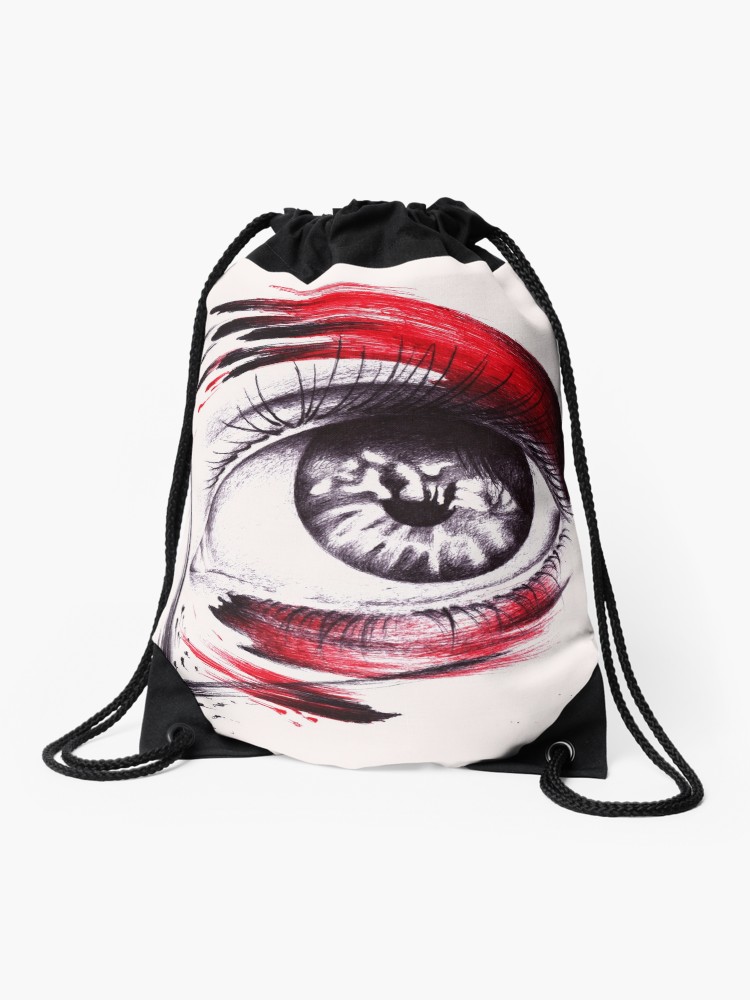 750x1000 Realistic Trash Polka Eye Drawstring Bag