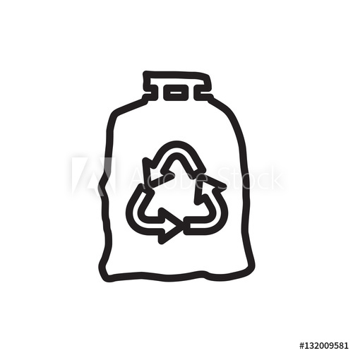 500x500 Trash Bag Icon Illustration