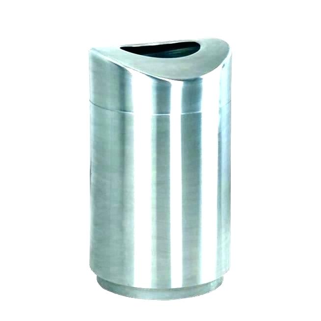 654x654 Tin Trash Can Small Metal With Lid Blueswim