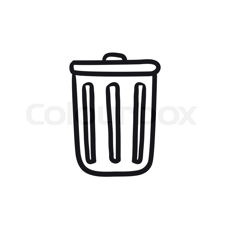 800x800 Trash Can Vector Sketch Icon Isolated Stock Vector Colourbox